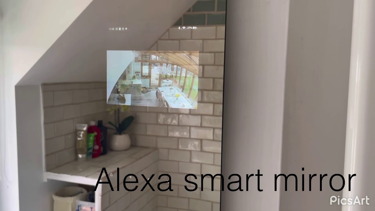 Smart mirror , mirror tv integration with ring and blink