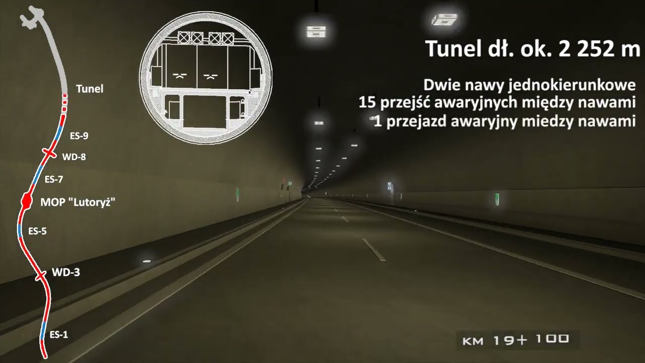 Wizualizacja S19 (Via Carpatia) Rzeszów - Babica -- przejazd w kierunku Babicy (12/2021)