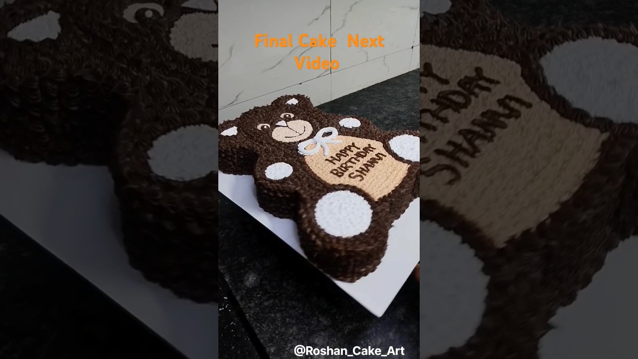 Teddy bear cutting cake decorating ideas | Teddy bear Theme cake | #shorts #viralvideo #yt #cake