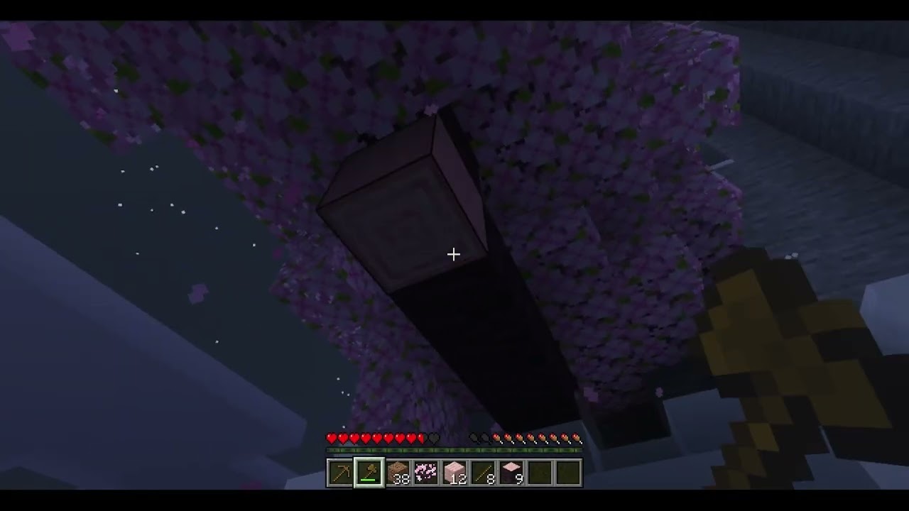 Mining materials in Minecraft to create a house.