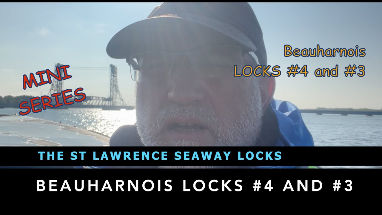 Transiting Beauharnois Locks #4 and #3 by Small Sailboat, the St Lawrence Seaway, Montreal