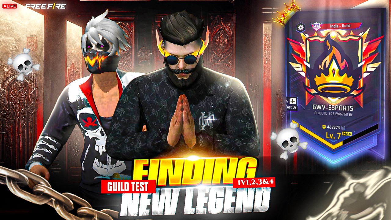 FREE FIRE LIVE CUSTOM || SUBSCRIBERS ONLY GUILD TEST INDIA-69 NO 1V2 & 1V4 #fflive #guildtest #short