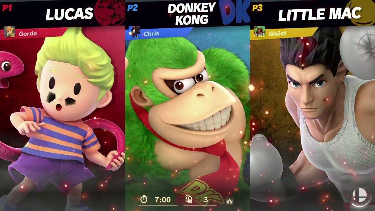Lucas VS Donkey Kong and others (4 Matches) - SSBU Online
