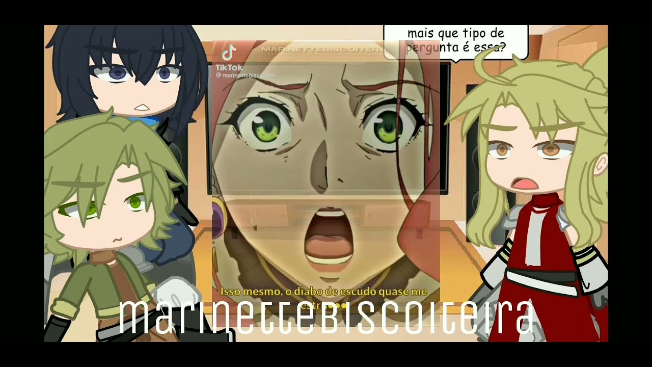 Tate no yuusha no nariagari reagindo a tik tok