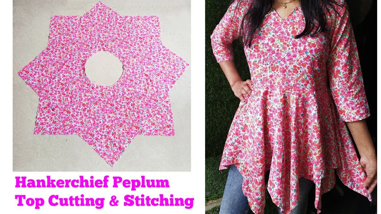 Peplum Top Cutting and Stitching | Handkerchief Peplum Top Cutting and Stitching
