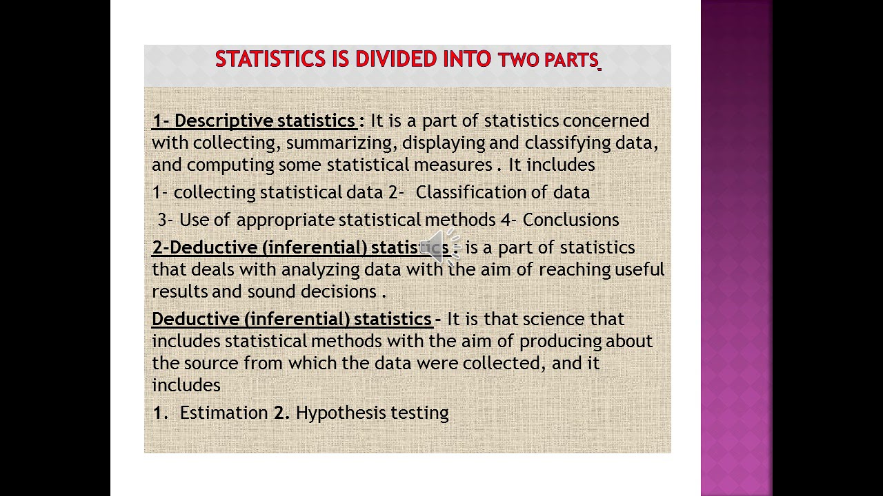 Principles of statistics L 1
