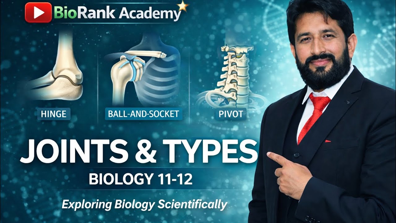 Joints and Types of Joints | Synovial | Cartilaginous | Fibrous | MDCAT, FSc & A-Level Biolo#joints