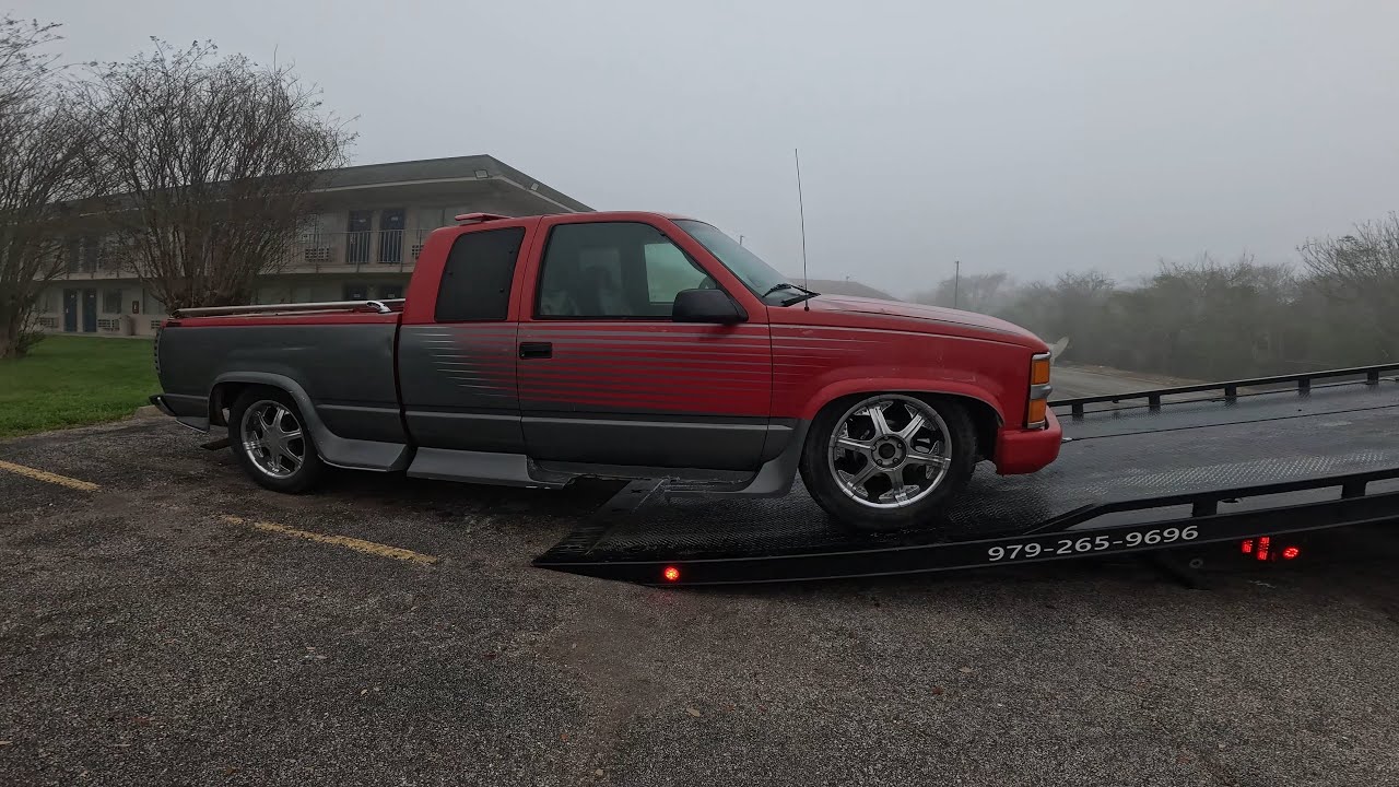 Towing an OBS Chevy Truck With a Busted Ball Joint!