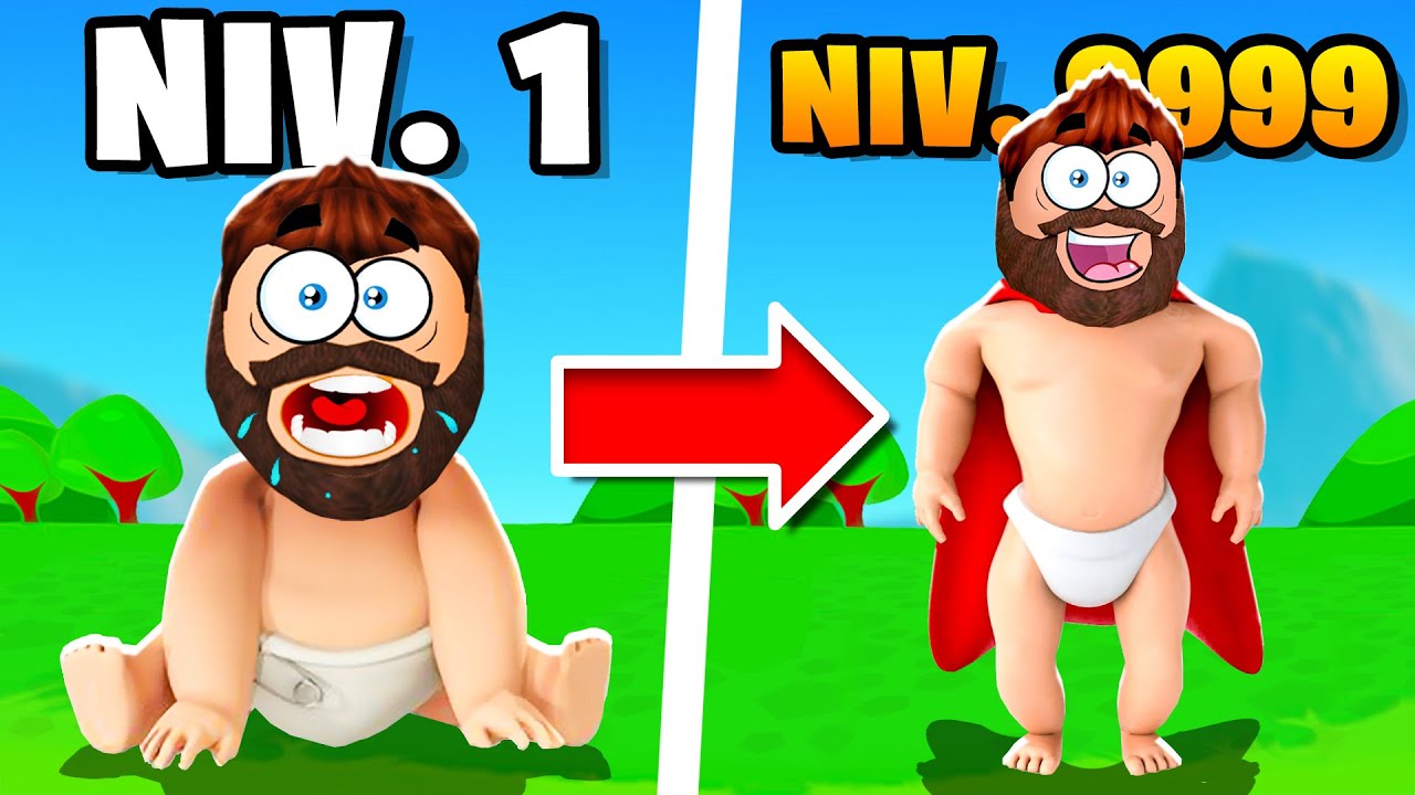 DEVENIR LE BÉBÉ LE PLUS FORT DE ROBLOX !! (Roblox)