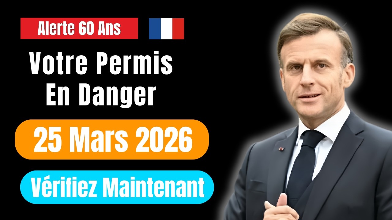 🔴 25 mars 2026 : Ce changement peut-il toucher votre permis après 60 ans ?
