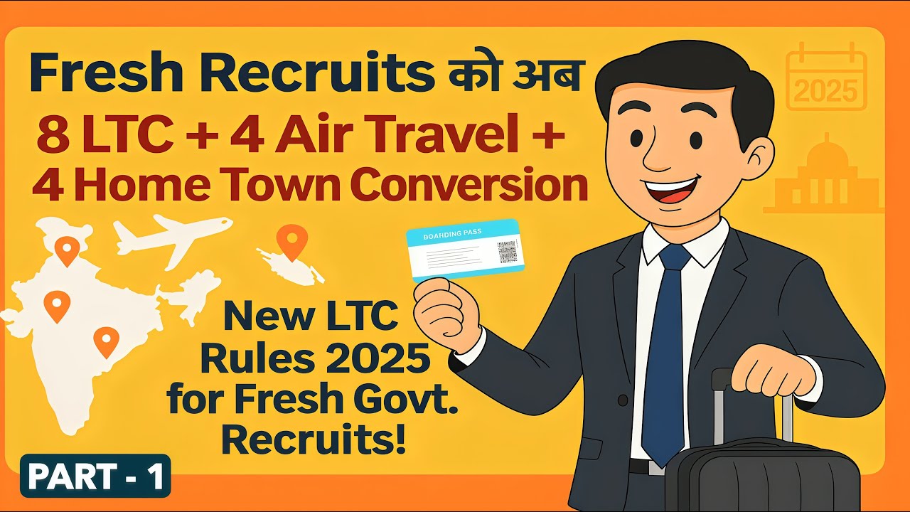 LTC rules for Fresh Recruits | LTC Rules | LTC scheme | LTC for Central Government Employees #ltc
