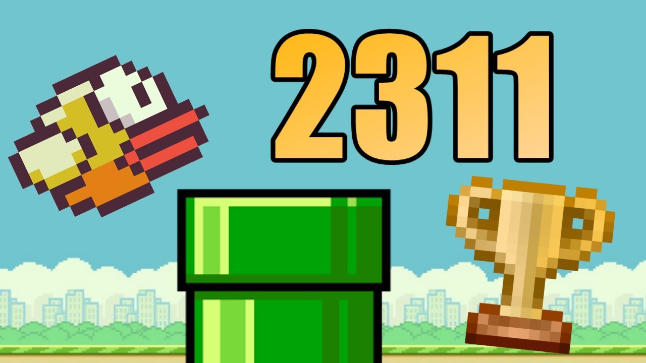Flappy Bird score 2311 (former world record)