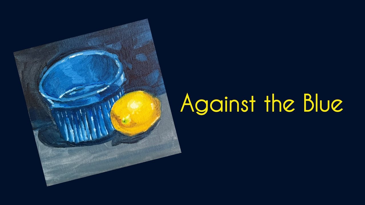 “Against the Blue” | 6”x6” oil on panel | Full version