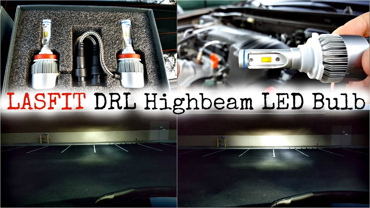 Full Review Installation and Demo LASFIT 72W LED DRL 9005 Highbeam Bulb