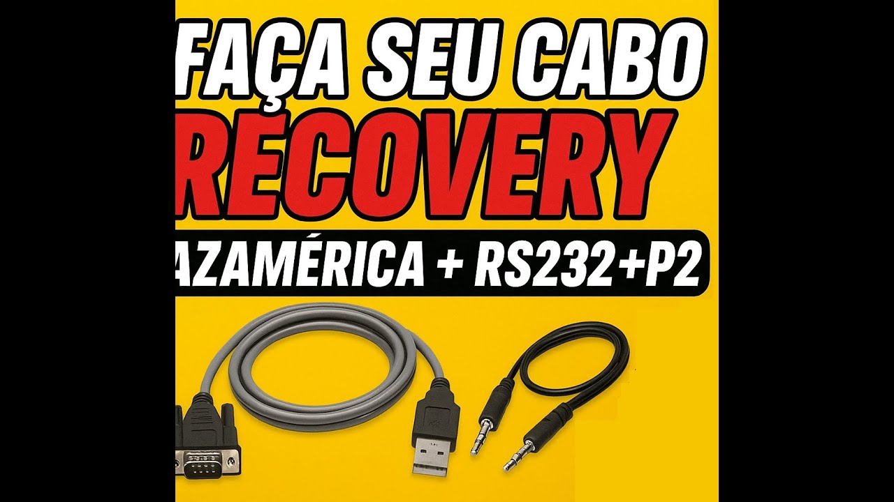 Como Fazer Cabo Recovery para Receptores Azam&eacute;rica Usando Cabo USB RS232 e P2 de &Aacute;udio