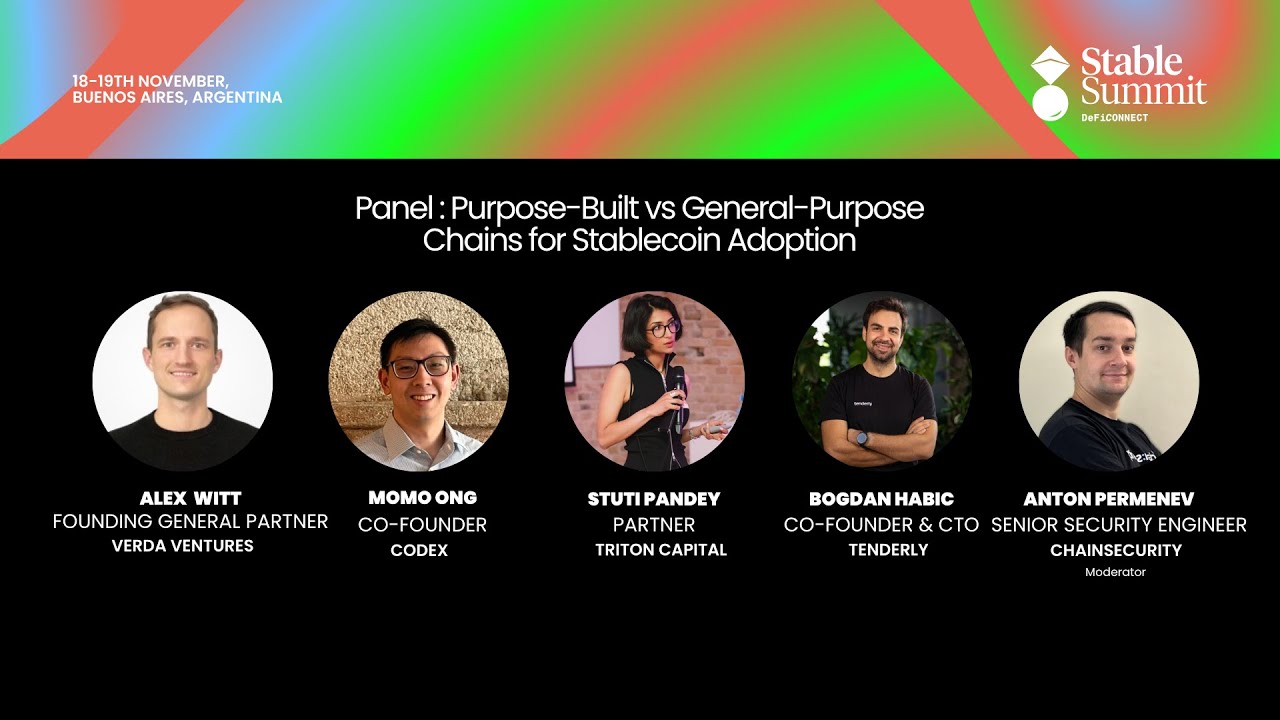 Purpose-Built vs General-Purpose Chains for Stablecoin Adoption - Panel