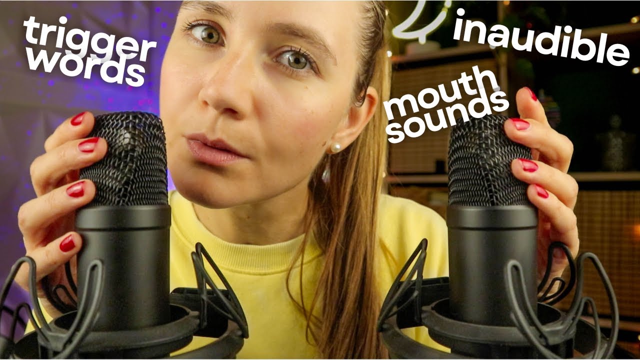 ASMR Ear to Ear Inaudible Whisper, Trigger Words, Mouth Sounds You Can FEEL 