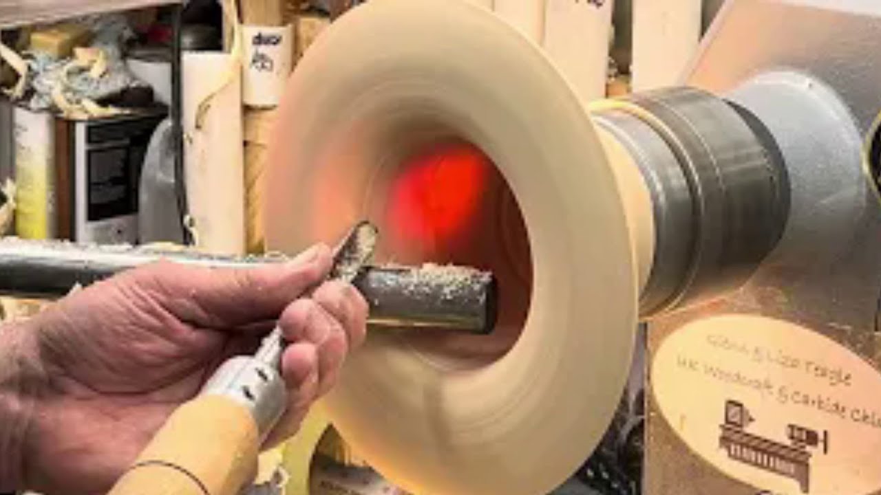 Woodturning. Having fun. Turning a Cowboy Hat