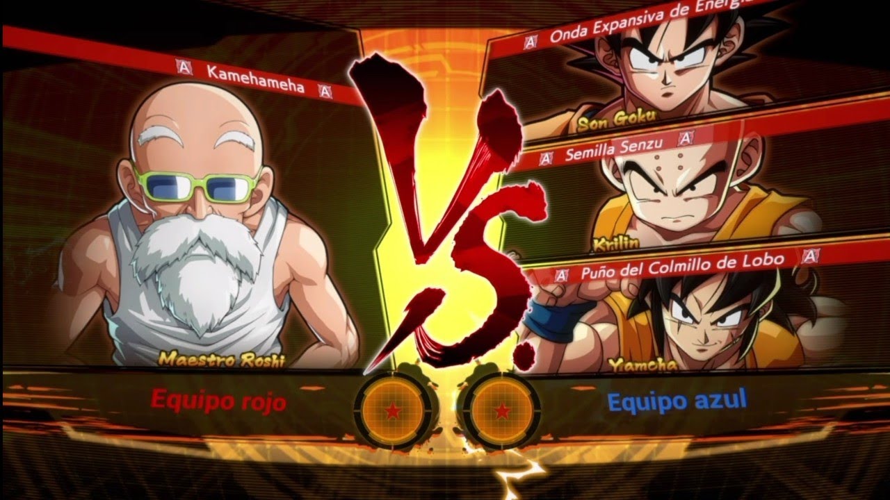 Master Rosi vs Goku, Krilin & Yamcha | DRAGON BALL fighterZ (SUB) Español
