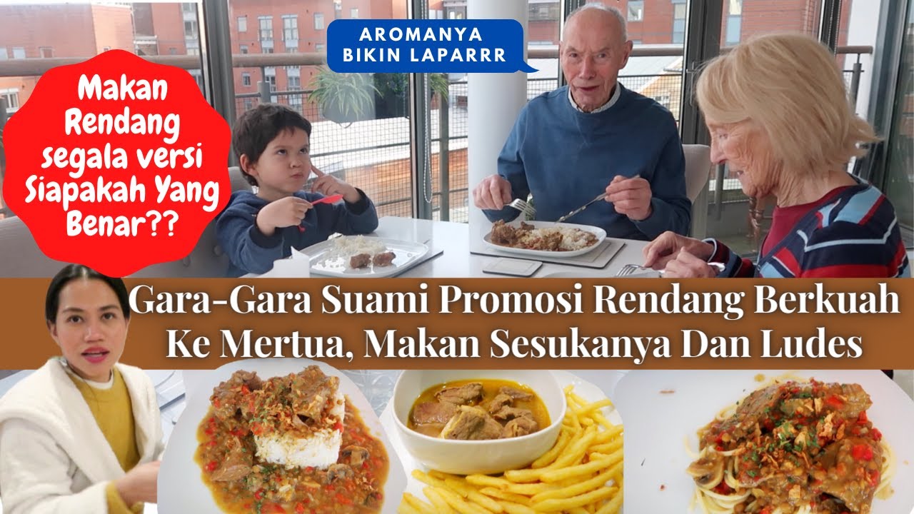 Suami Promosi Rendang Berkuah Ke Mertua, Semua Ludes | Rendang Kering, Nasi, Spageti, Kentang