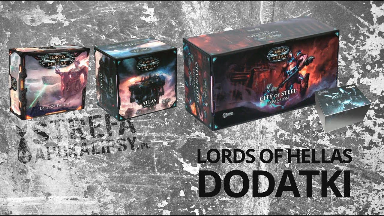 Unboxing dodatków do gry Lord of Hellas: Atlas, City of Steal, Lord of the Sun, Nemesis