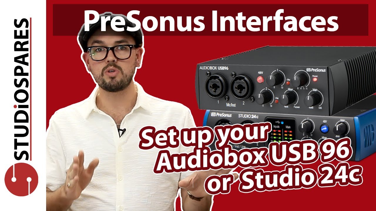 How to set up a PreSonus Audiobox USB 96 or Studio 24c