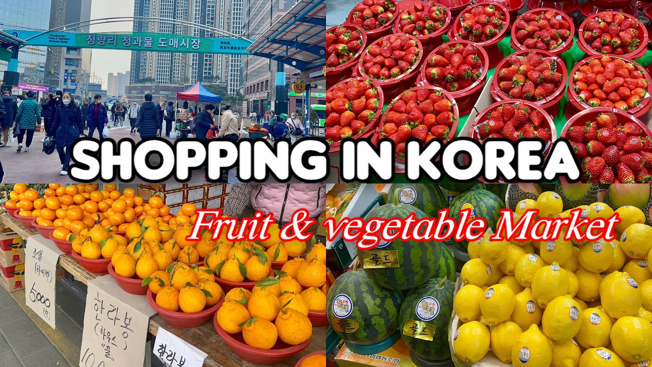 Shopping in Korea 🇰🇷 vlog, Biggest fruit & vegetable market in Seoul Korea 🇰🇷 