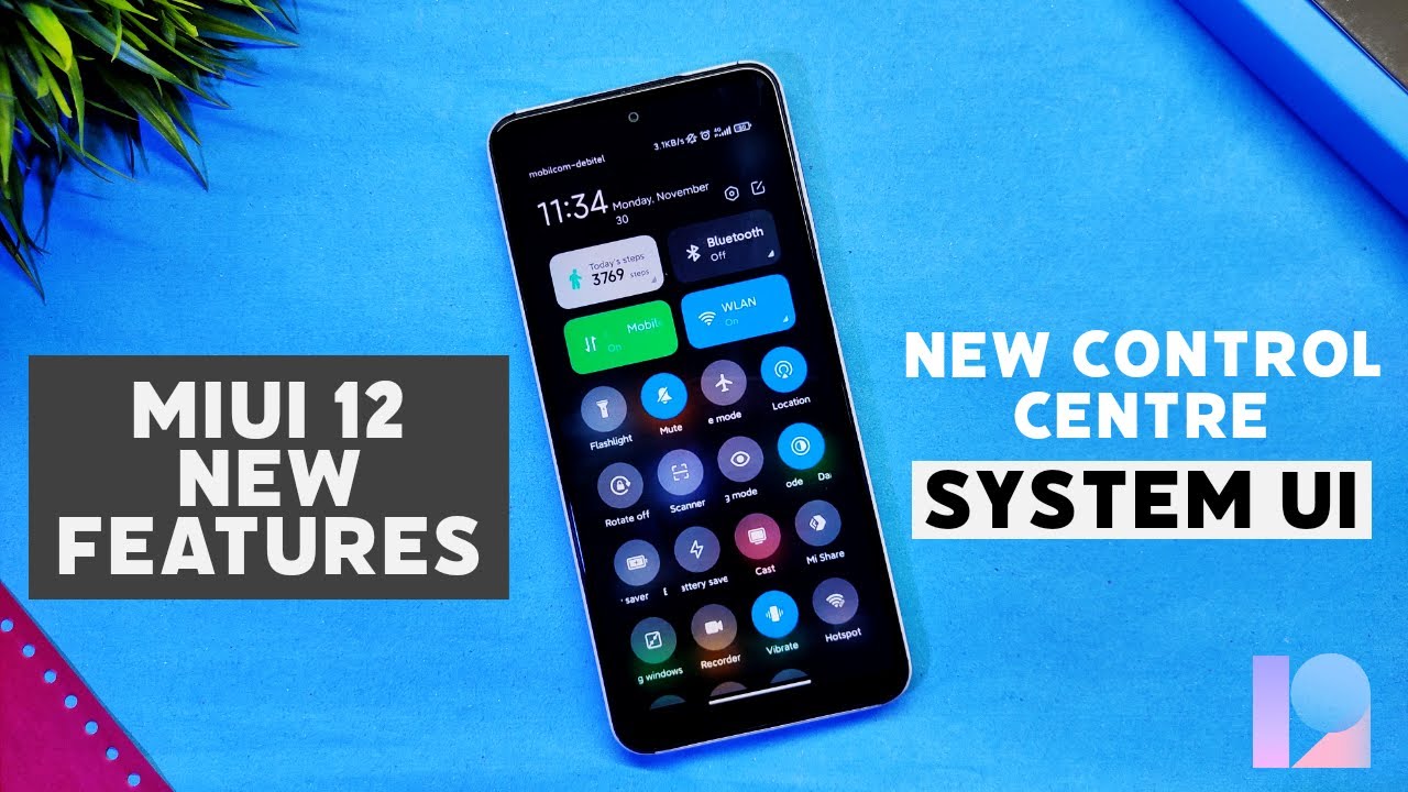 Miui 12 New Control Centre | New System Ui | Dark Volume Panel For All