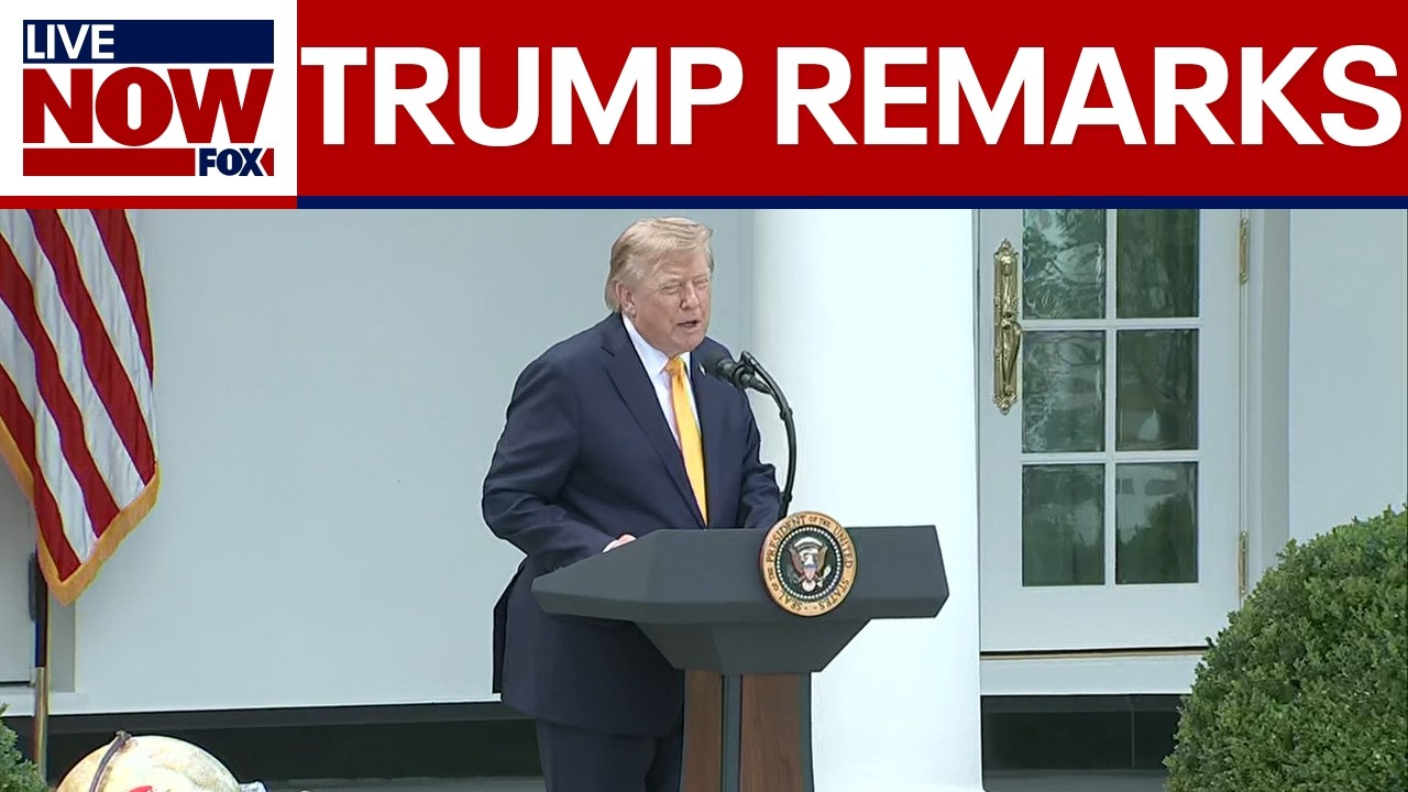 President Trump delivers remarks from White House Rose Garden