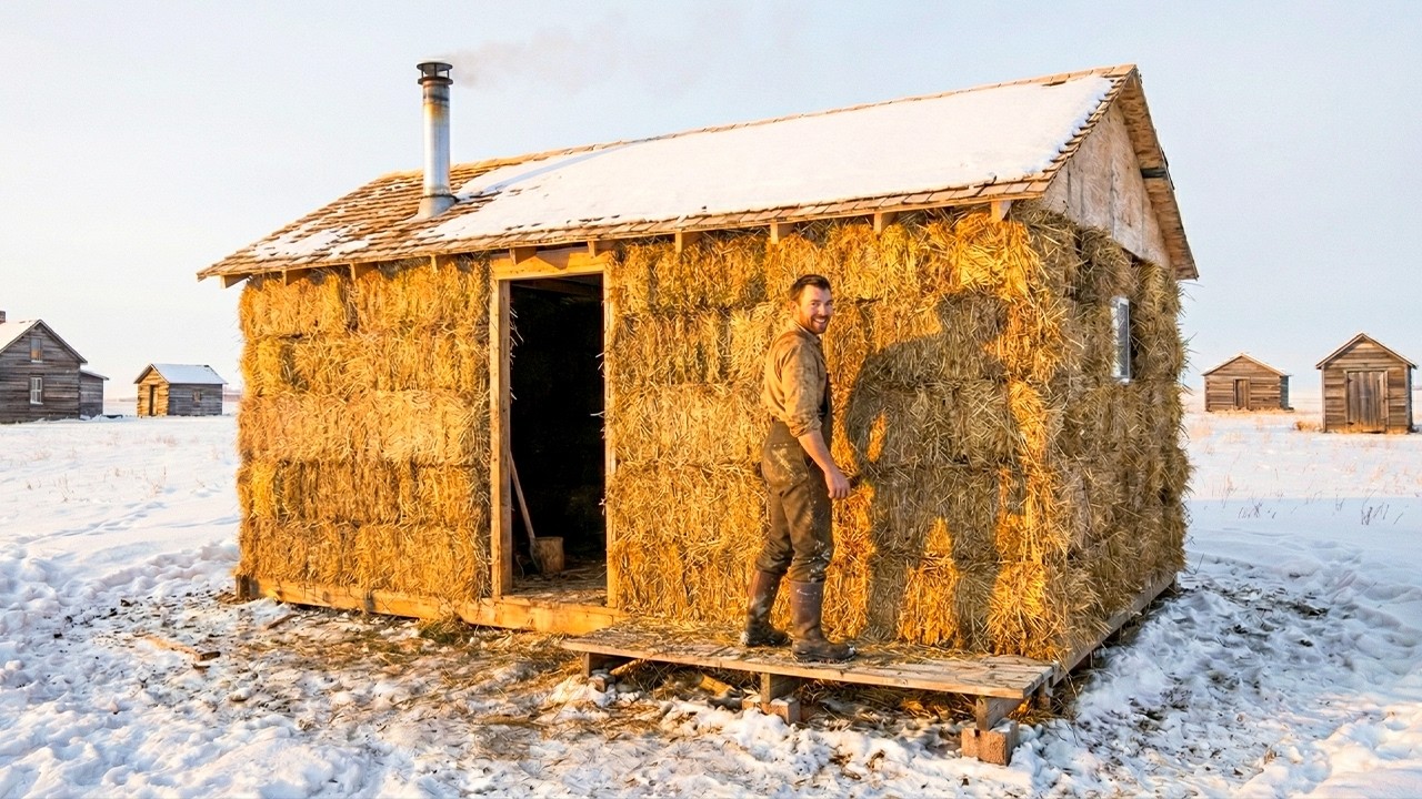 Settlers Laughed at Him Wrapping His Cabin in Straw Bales — Until Their Firewood Froze