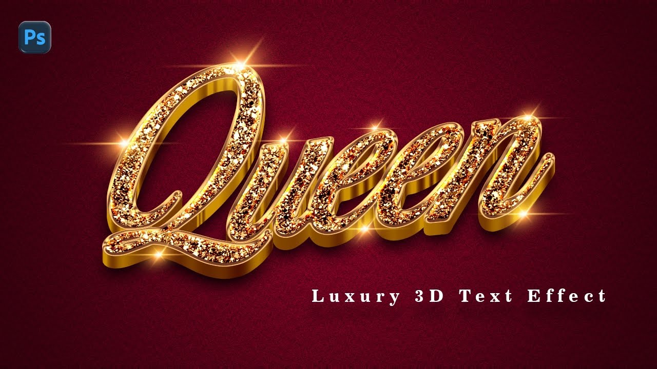 ✨ Royal 3D Gold & Diamond Text Effect in Photoshop &ndash; Create Stunning Luxury Typography! 💎