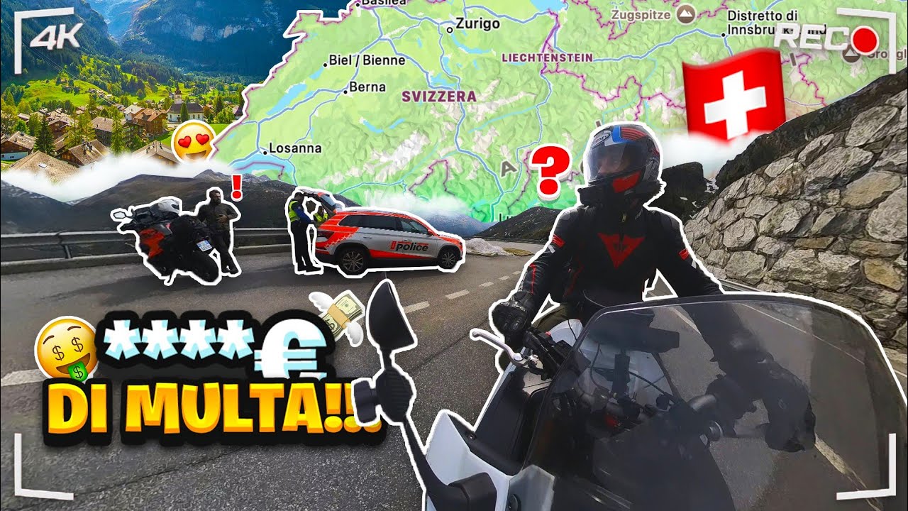 MULTATI IN SVIZZERA! 🏍🤬 - VIAGGIO IN TENDA INIZIA MALISSIMO! 🏕🤬