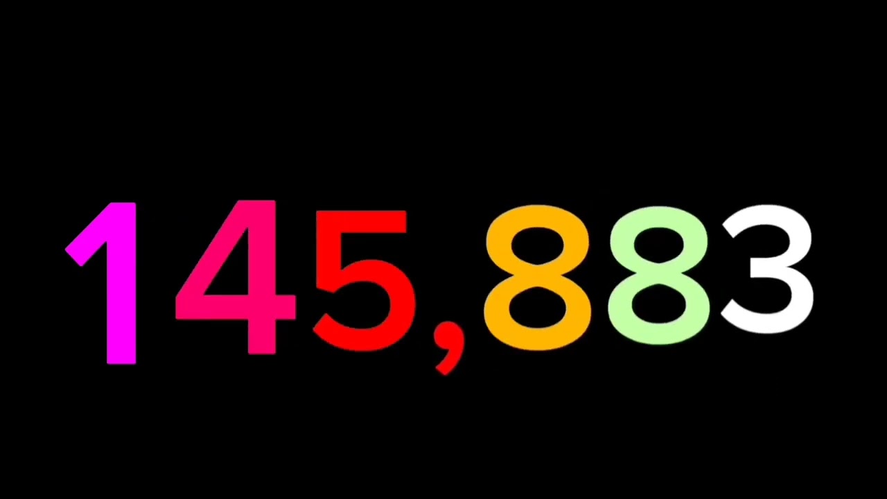 Numbers 0 to 1 billion with sounds