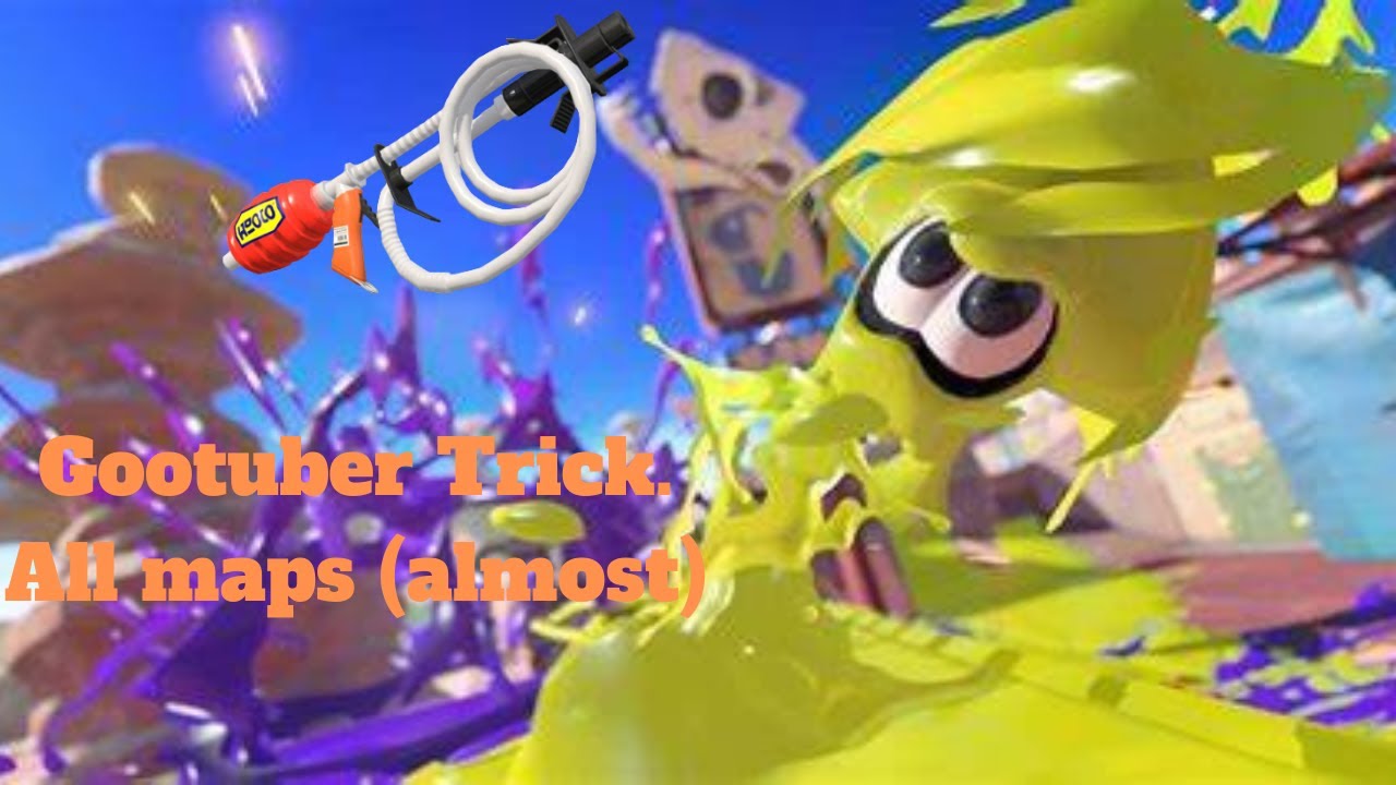 Splatoon 3: Gootuber trick in (almost) all possible places in every maps
