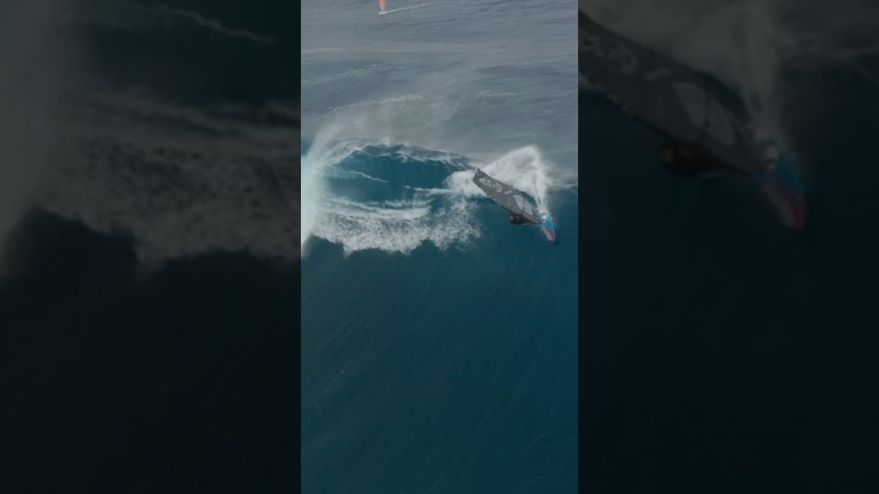 Incredible Windsurfing at Cloudbreak in Fiji. 