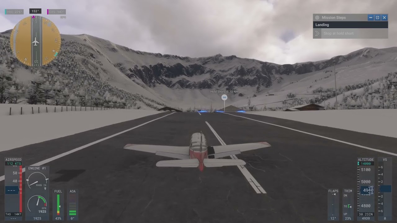 Challenging mountain landing at Megève Altiport, France (LFHM), FS2024 Career Mode