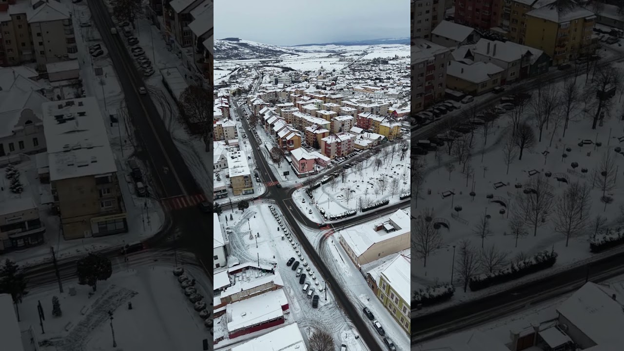 Imagini aeriane cu Sebeșul &icirc;ntr-o zi de iarnă