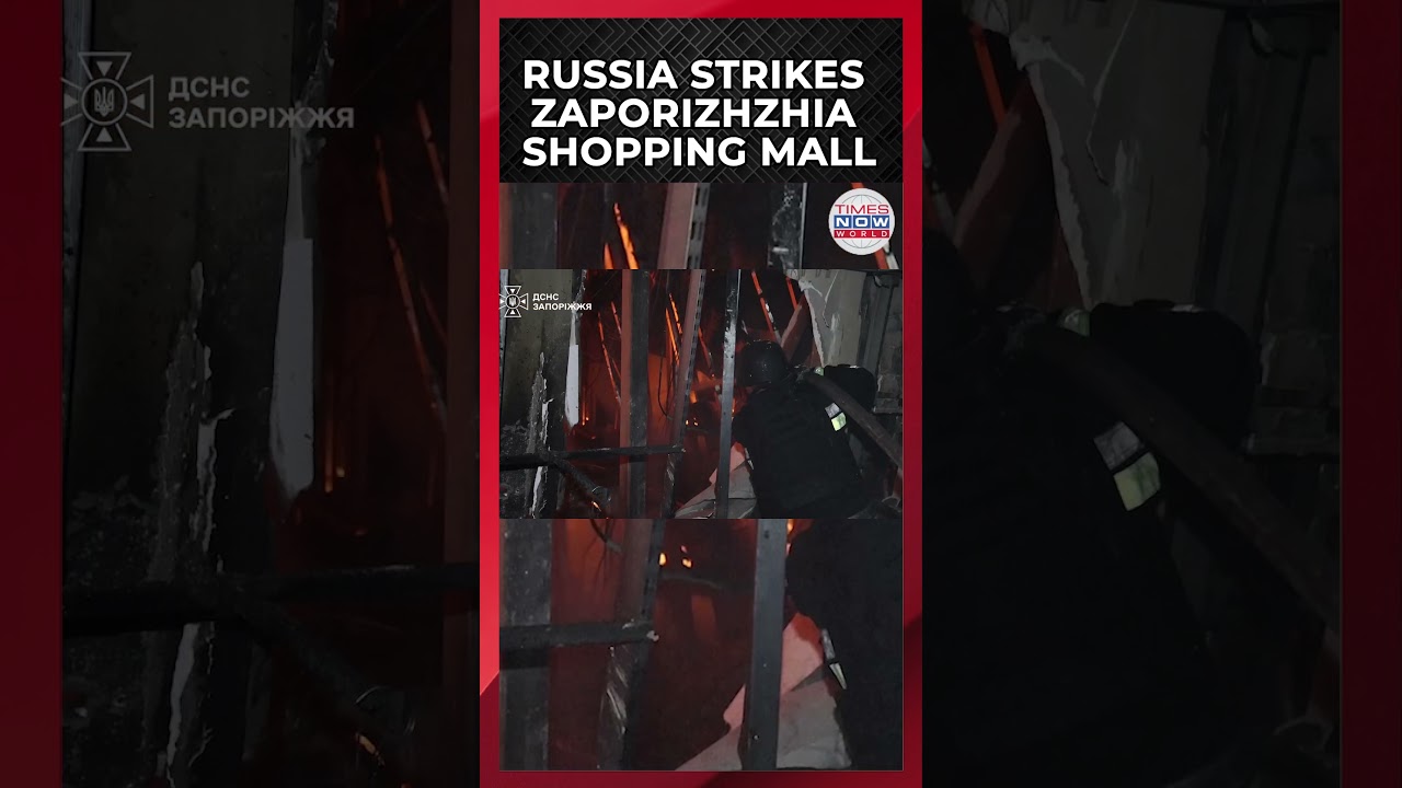 Russia Strikes Zaporizhzhia! Massive Fire Erupts at Shopping Mall After Overnight Attack