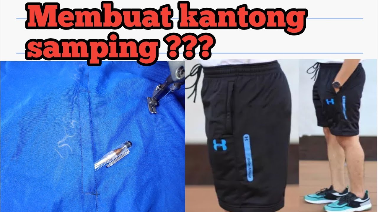 Cara Termudah Menjahit Kantong Samping Lurus Celana Kolor ||Tutorial kantong samping