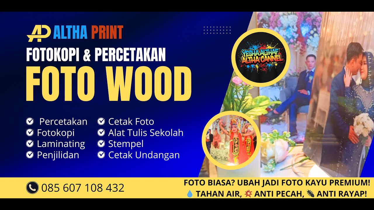 🔴LIVE EVENT - Cetak FOTO WOOD Altha Print | Foto Kayu Premium Anti Pecah & Tahan Air