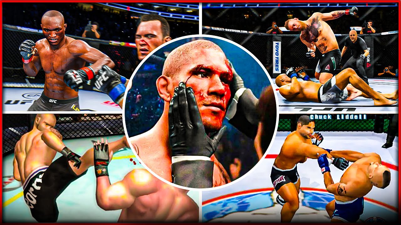 Evolution of Knockouts in 9 UFC GAMES 4K60FPS (2000-2023)