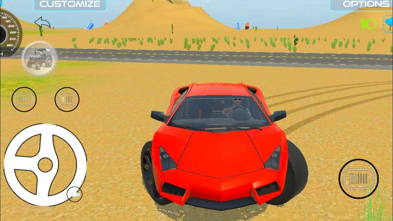 LAMBORGHINI RED COLOUR || SPORTS CAR || 3D GAME 