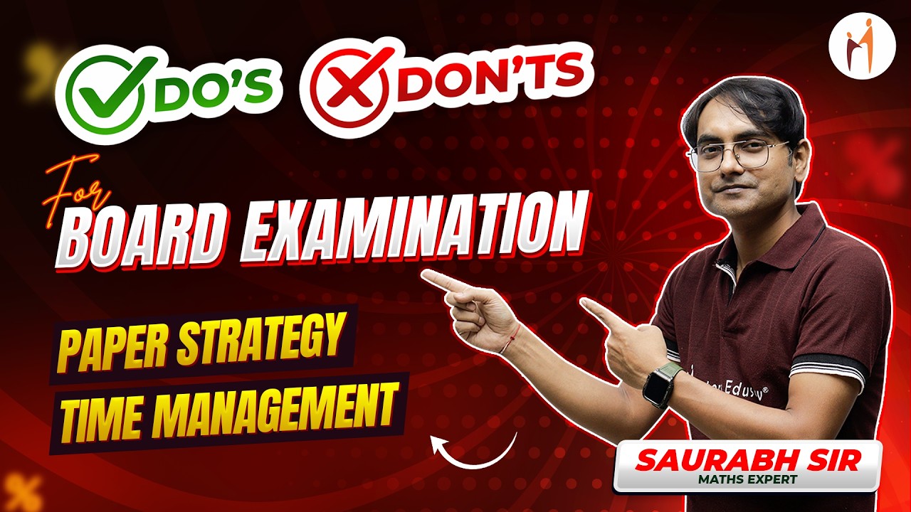 DO'S & DON'TS FOR BOARD EXAMS | PAPER STRATEGY | TIME MANAGEMENT