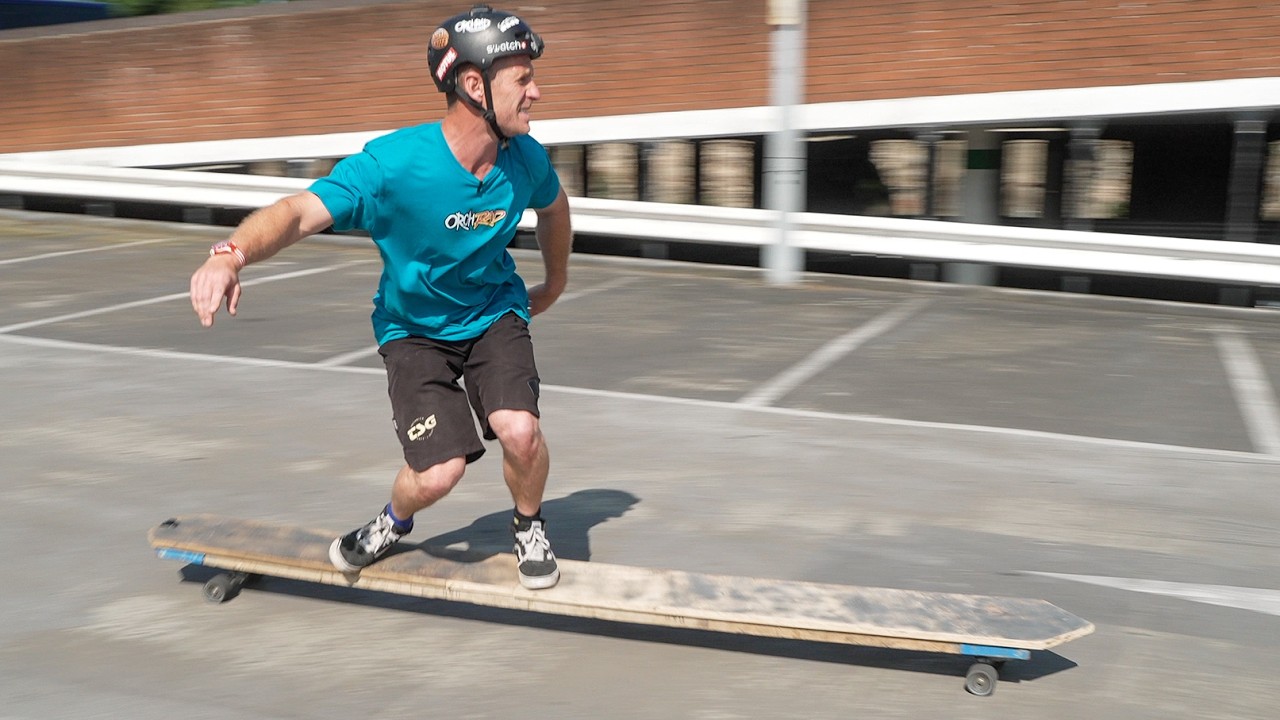 THIS 8FT LONG DIY SKATEBOARD IS A STREET SURFING DREAM - BUILD & SKATE
