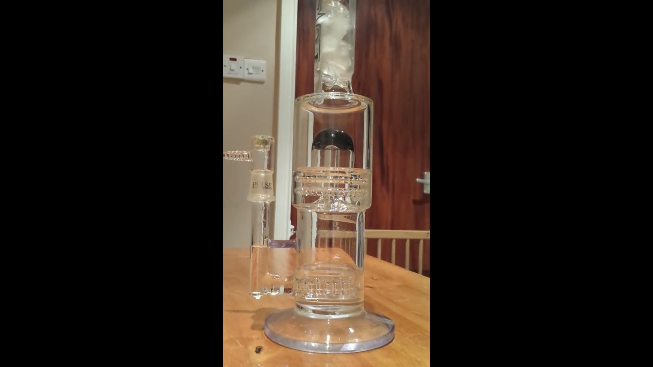 FULL HD Pulse Glass barrel stemline to double showerhead