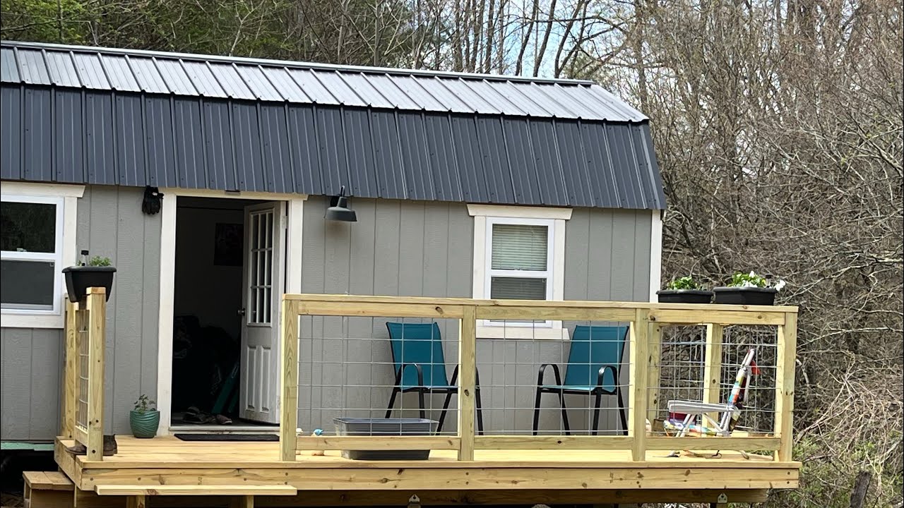 We Built a Deck! On our Tiny House/Shed to House Conversion