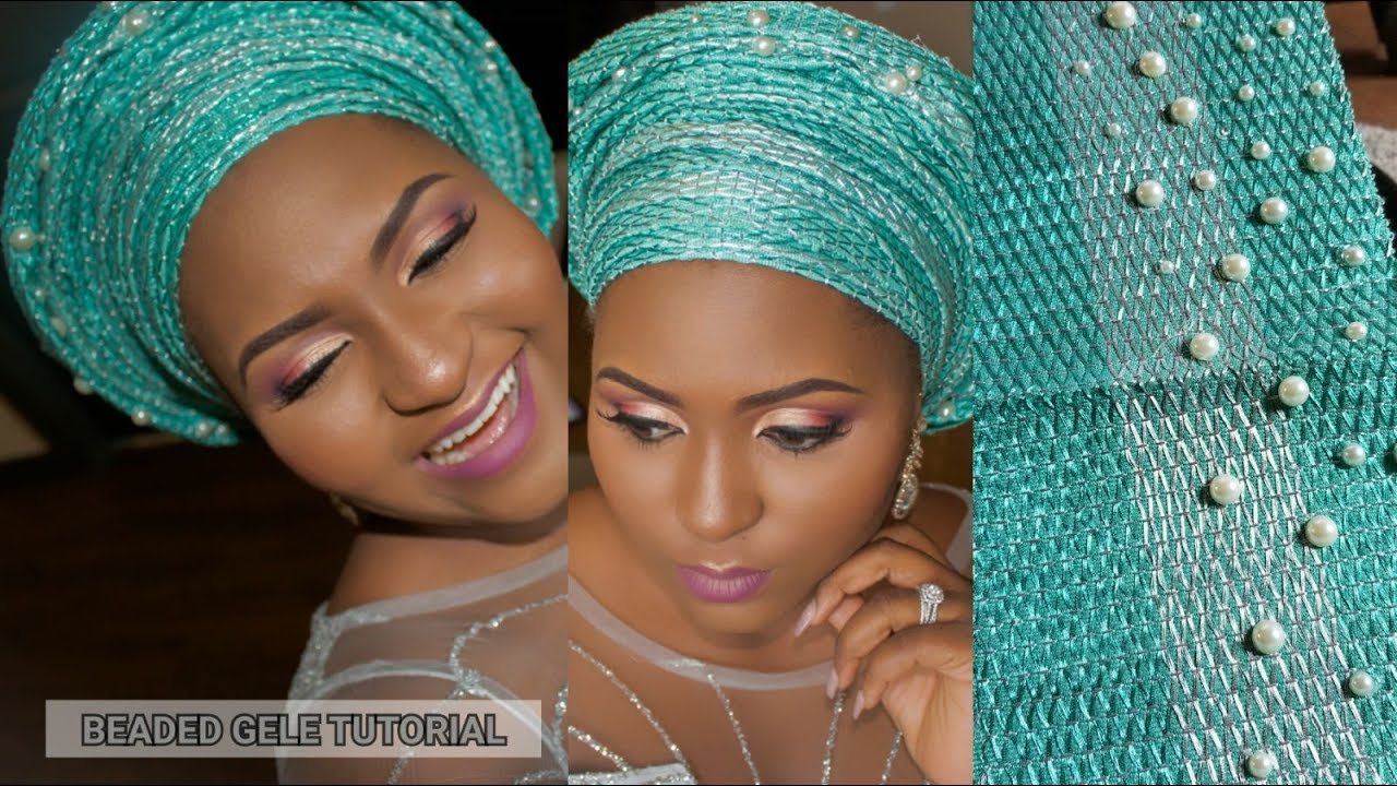 HOW TO BEAD YOUR GELE/HEADTIE - #DIYMonday | TheDIYLady