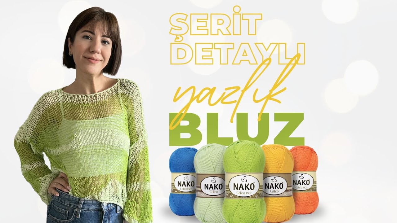 Şerit Detaylı Yazlık Bluz