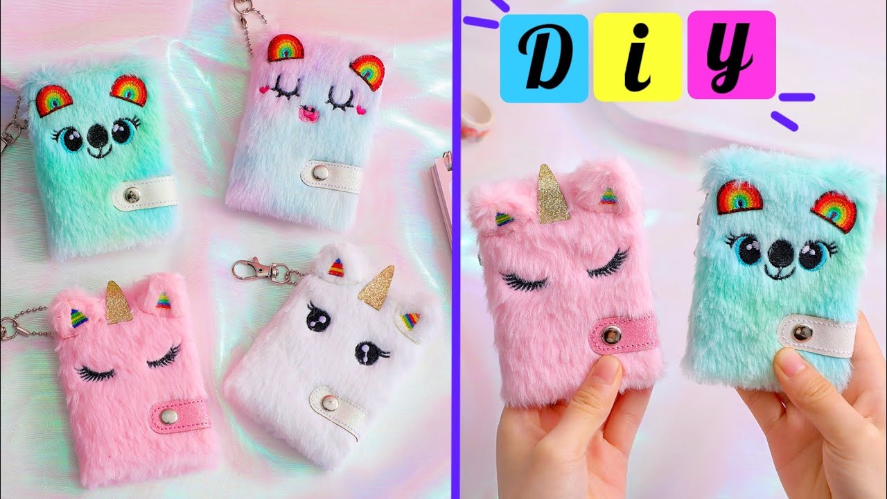 Unicorn Notebook keychain 💜 easy craft ideas / how to make /paper craft /art and craft / girl crafts