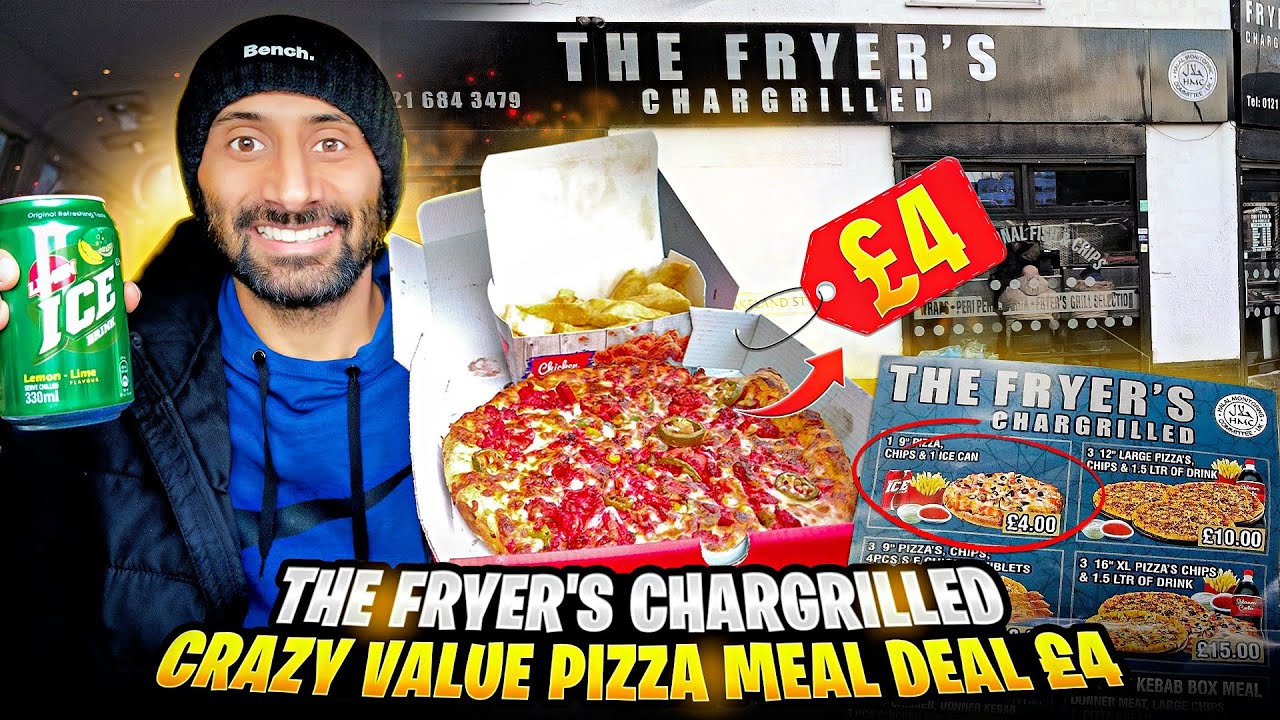 The Cheapest Ever Pizza Meal Deal In Birmingham! Crazy Value At &pound;4! The Fryer's Chargrilled